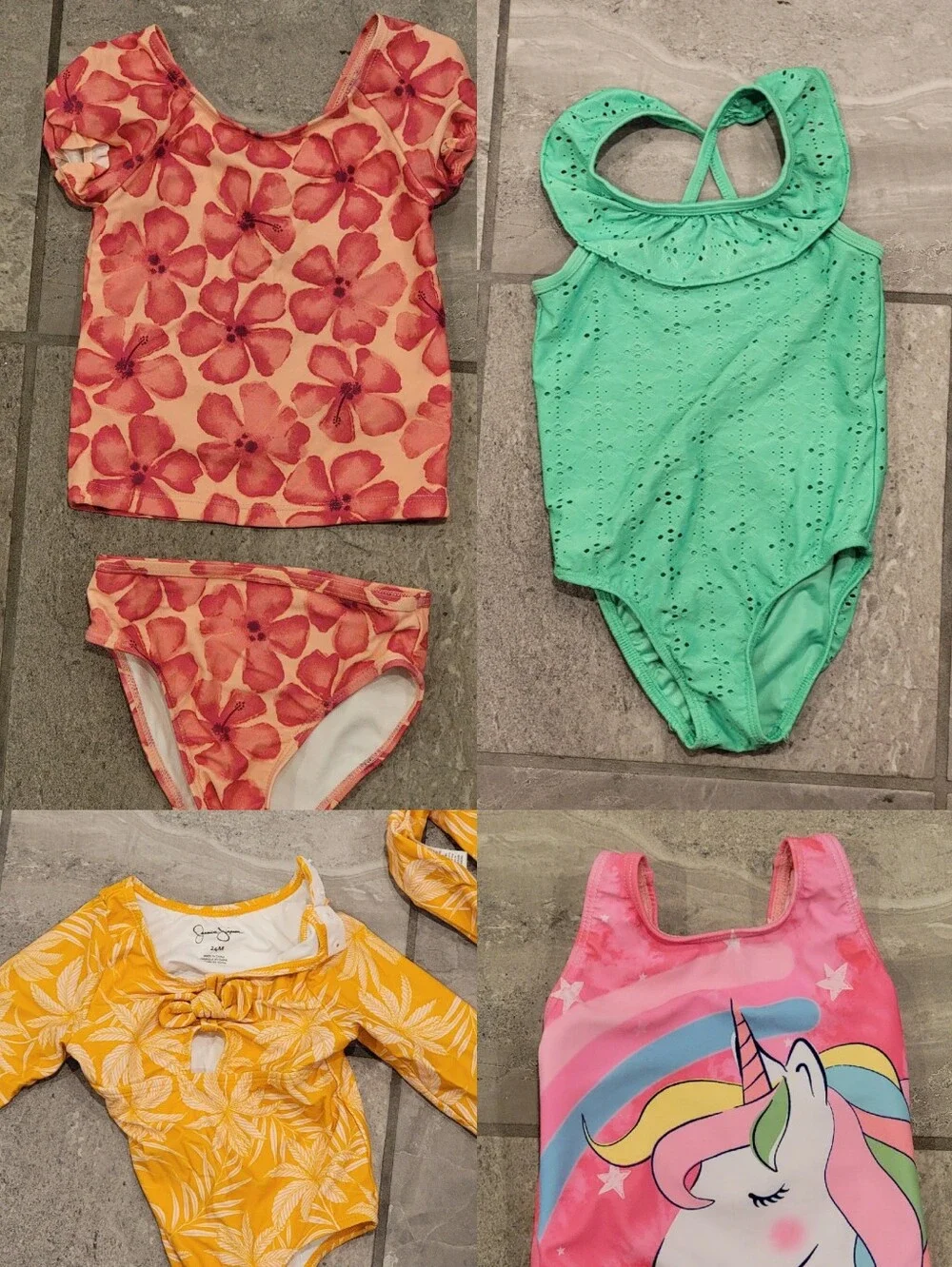 Toddler girl swimsuit Bundle 2T  Limited Too Carter's Jessica Simpson Cat&Jack